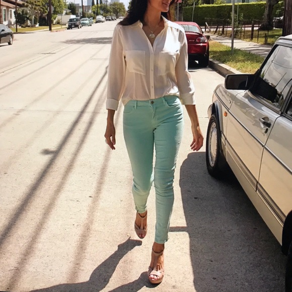 Zara Denim - Zara Mint Skinny Pants